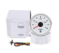 Water Gauge, 52mm Waterproof Fuel Level Gauge with 7 Colors Backlight +240~33 Ohm Sensor Fit for Car Marine Boat RV Camper(Only)