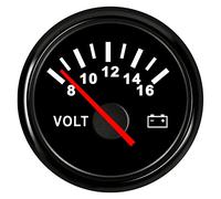 Water Gauge, Universal 52mm Volt Meter Marine Auto Voltmeter Waterproof Gauge for Motorcycle Car Boat Automobile with Red Backlight(3)