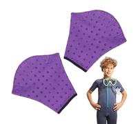 Water Gloves Swim - Webbed Training Mitts | Neoprene Wrist Strap Provides Strength Exercise, Swimming Aqua Fitness Men Women Kids Pool Workout Paddle Hand Gear Usage