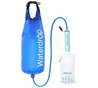 Water Gravity Water Filter Straw, Camping Filtration System, Survival Purifier for Travel, Backpacking and Emergency, 1.5 gal Bag, 5 Stage Filtration, Orange