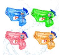 Water Gun, Pool Inflatables, 4 Pcs 4.72 * 4.13INCH Water Pistol Set, Transparent Design Inflatable Pool Toys for Pool Parties and Outdoor Play, Summer Water Fighting Toys