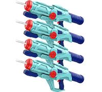 Water Gun Powerful Long Distance for Kids & Adults, 4 PCS Super Squirt Pistols Soaker with 750ML Big Tank, 22" XXL Size & 32ft Long-Range Shooting, Summer Toy for Pool, Garden & Outdoor Water Battles