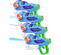 Water Gun Powerful Long Distance Kids & Adults, 4 PCS XXL Big Size Super Squirt Pistols Water Soaker with 1000ML Capacity & 32 ft Long Shooting Range, Perfect for Summer Pool & Beach Play
