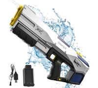 Water Gun Toy for Kids 450ml, Powerful Water Pistol Range 8M, Automatic Absorbent Toy Gun, Summer Outdoor Pool Water Blaster Toy for Boy and Girl (blue)