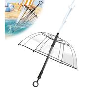 Water Gun Umbrella for Kids & Adults - Dual-Use Transparent Rain Umbrella with Hidden Squirt Gun, Shoots Up to 27FT - Fun Toy for Backyard Battles, Pool, Beach, Pranks & Summer Parties