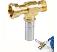 Water Hammer Arrestor 3/4 Inch NH Thread Brass Pressure Reducer for Washing Machine Kitchen Laundry Room Noise Reduction Easy Install