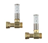 Water Hammer Arrestor with 3/4 NH Thread Stainless Steel for Washing Machines, Reduces Noise (2PCS)