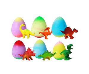 Water Hatch Eggs, Dinosaur Growing Toy, 1.81x2.44 Inch Surprise Egg with 6 Pieces, Kids Activity Toy, Hatching Egg with Fun Design, Party Favor for Classroom Playroom and Summer Camp
