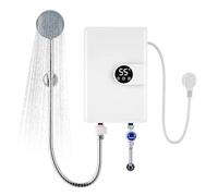 Water Heater - 10.24 Inch Stainless Steel Instant Water Heater - Touch Control LED Waterproof IPX4 - Fast Heating, Energy Saving, Safe for Bathroom, Kitchen, Camp