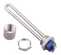 Water Heater 220V Immersion Heating Element With 1 Inch Thread Electric Tubular SUS304 500W/750W/1000W/1500W 1Pcs(Grey,1000w)