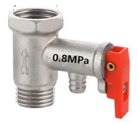 Water Heater Compatible Safety Valve in Brass with Precision Pressure Threshold Activation and Internal Check Valve Assembly (80 Grams / 0.8 MPa)