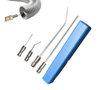 Water Heater Flush Kit - 8.27in High Pressure Nozzle, Professional 1/4 Inch Interface Tool, 4 Piece Straight Hole Spray | Adaptable Maintenance Accessory for Apartment Office Hotel Workshop Use