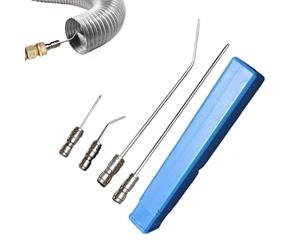 Water Heater Flush Kit - 8.27in High Pressure Nozzle, Professional 1/4 Inch Interface Tool, 4 Piece Straight Hole Spray | Adaptable Maintenance Accessory for Apartment Office Hotel Workshop Use