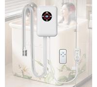 Water Heater for Inflatable Hot Tub, 30-43°C Constant Temperature Control, for Folding Bathtub, Inflatable Bath, Paddling Pool Heater for Winter ChristmasWhite,8.6 * 5.8 * 2.9 inch