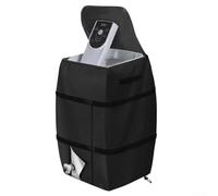 Water Heater Pump Cover for Inflatable Spa with 420D Silver Coated Material to Protect Against Outdoor Elements and Extend Pump Life, Size 43x38x54 cm (black)