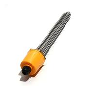 Water Heating Element DN40/1.5" 47mm Copper Thread Industrial Immersion Water Heater Resistance 220V 3-12KW 201SS 1pc(220V 3KW 195mmL)