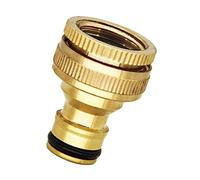 Water Hose Adapter Hose Connector 1/2" 3/4" Thread for Irrigation Garden Brass Adapter Pipe Tap Fittings Sprinkler Connector Solid Brass Garden Fitting to Attach