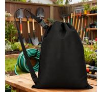 Water Hose Bag - Outdoor Utility Pipe Carrier, RV Fresh Cord Management, Tear-Resistant Canvas Organizer, Zero-Kink Coiling Solution, Exterior Yard Equipment, Extra Large Volume Green