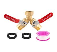 Water Hose Distributor, Two-Way Tap Distributor Made of Brass with 19 mm Weight Thread for Patio, Garden and Home - Full Connector Adapter with 19 mm GHT Thread for Patio Garden U