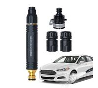Water Hose Nozzle - High Pressure Sprayer, Rocket Design Attachment | Three Mode Adjustable Sprayhead, Spiral Booster Cleaning Accessory, Thickened Alloy Wand For Vehicle Washing Lawn Irrigation Plant