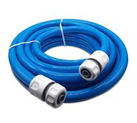 Water Hose - Premium Food Grade Water Hose with Hose Connector Set - 3-ply Hose Pipe for Caravan, Motorhome and Boat - ½-inch Standard Hose Size - Click-Lock Type Connectors - 10m. Set by MYPURECORE