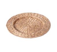 Water Hyacinth Charger Plate Table Mats Natural Woven Place Mats for Table Breakfast Bar Dinner Table Setting (4)