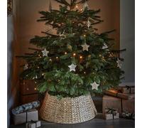 Water Hyacinth Foldable Round Tree Skirt H26cm W62cm Ivyline Natural One Size