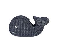 Water Hyacinth Wicker Whale Basket Black ORANIA