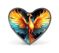 Water Ice And Fire Rising Phoenixes Cute Lapel Pins Heart Brooch Tie Suit Dress Accessories for Men Women Wedding Birthday