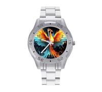 Water Ice and Fire Rising Phoenixes Men's Business Watch Fashion Stainless Steel Wristwatches Custom Easy Read Watches for Women