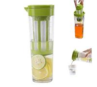Water Infuser Pitcher 1.1L/38 Ounce BPA-Free Heat Resistant Fruit Infuser Water Pitcher Plastic Iced Tea for Fridge Jug for Drink with Lid