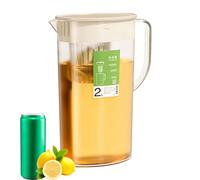 Water Infuser Pitcher - PP 19x10x26cm 2L | Cold Water Bottle Fruit Infuser Jug | Removable Strainer Pitcher | Fridge Cold Brew Tea Maker Leak Proof for Kitchen Fridge