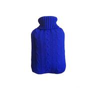 Water Injection Rubber Hot Bottle with Cover, Winter Warm Bag Hand Feet Warmer(Blue)
