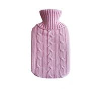 Water Injection Rubber Hot Bottle with Cover, Winter Warm Bag Hand Feet Warmer(Pink)