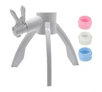 Water Inverted Dispenser with 3 Adapters,Stable ABS Drinking Water Bottle Bracket for Home Office Desktop, Mineral Water Pump Stand White