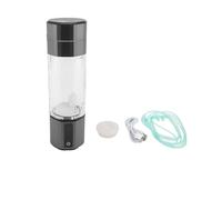 Water Ionizer Bottle, Hydrogen High Concentration 9800ppb Quick Electrolysis 208ml Water Cup, Robust Pressurized Structure for Home Office, Aluminum Alloy, Silicone Bottle (Gray)