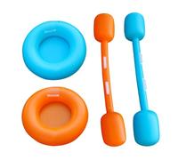 Water Jousting Game - Inflatable Battle Trunks | Pool Gladiator Duel Set Floss - Floating Fighting Game for Adults Lake Swimming Pool Party Toy Silver