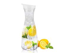 Water Jug with Lid 1600ml 56Oz Acrylic Plastic Water Carafe Pitcher with Flip Top Lid Unbreakable Plastic Clear Beverage Carafe Drink Pitcher for Milk Iced Tea Wine or Lemonade