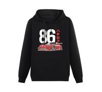 Water Kissing Men's Cotton Hooded GT86 JDM FRS BRZ Hoodies Long Sleeve Pullover Loose Hoody Sweatershirt Black M