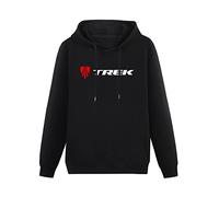 Water Kissing Men's Cotton Hooded Trek Bicycle Mountain Bike Logo Road Cycling Race MTB Hoodies Long Sleeve Pullover Loose Hoody Sweatershirt Black M