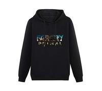 Water Kissing Men's Hoody Pullover Hoody Soulya Farcry Primal Geek Cotton Long Sleeve Sweatshirts Black XXL
