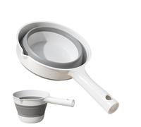 Water Ladle - Space Saving Ergonomic Grip Spill-Proof, Foldable Water Scoop Dipper | Versatile Liquid Serving Tool for Cooking Shower Meal Prep Camping Gardening Fishing Gardeners Housewife