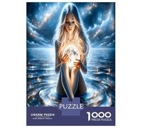 Water Lady Crystal Ball 1000 Piece Jigsaw Puzzle Bundle Mystic Magic Classic Jigsaw Puzzle Thick Cardboard Teen Puzzle Fans 12-18 Logic Skill After-School Party Game Best Gift Lovers 70x50cm/1000pcs