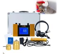 Water Leak Detection Device, Ultrasonic Underground Pipe Leak Detector with Geophone Sensor, Adjustable 4 Gear Frequency, LCD Display, Headphones, for Plumbing and Heating Systems