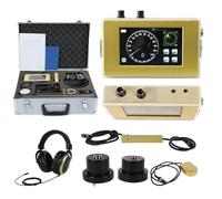 Water Leak Detector and Underground Pipe Locator, 1-4500Hz Adjustable Frequency, LED Display, 3 Sensors, 4.0m Depth, Ideal for Water and Fire Pipe Detection