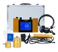 Water Leak Detector - Professional Underground Pipe Detection Tool, 3m Depth, 4 Adjustable Frequencies, Audio Listening Headphones for Water Supply & Heating Systems