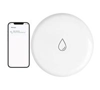Water Leak Sensor Wireless Water Leak Detector for Alarm System and Smart Home Automation Use with Remote App Notification Alarm Works with the Tuya App Alexa Google for Kitchens Basements Bathrooms