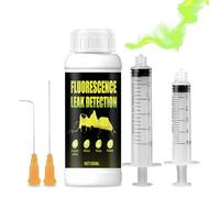 Water Leak Tracker, Pool Leak Detector, Car Air Conditioning Tracker, Universal Fluorescein Detection with Syringe for Conditioners, Pools, Pipes and Cars, 100 ml