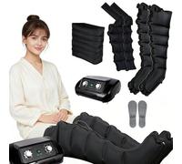 Water Legs Massager Medical Lymphatic Drainage Device Vein Angel Air Compression Leg Massager for Lipedema Therapy, Level Pressure Adjustment, For Home Use (L 2 Legs + Waist + 2 Arms)