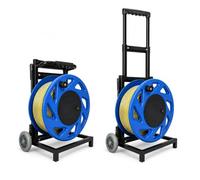 Water Level Dip Meter, Steel Tape Water Level Meter 30-500M, ABS Reel with Steel Frame, Wheels, Push-Pull Handle, Stainless Water-Contact End for Deep Boreholes, Wells and Groundwater Checks Blue-250m